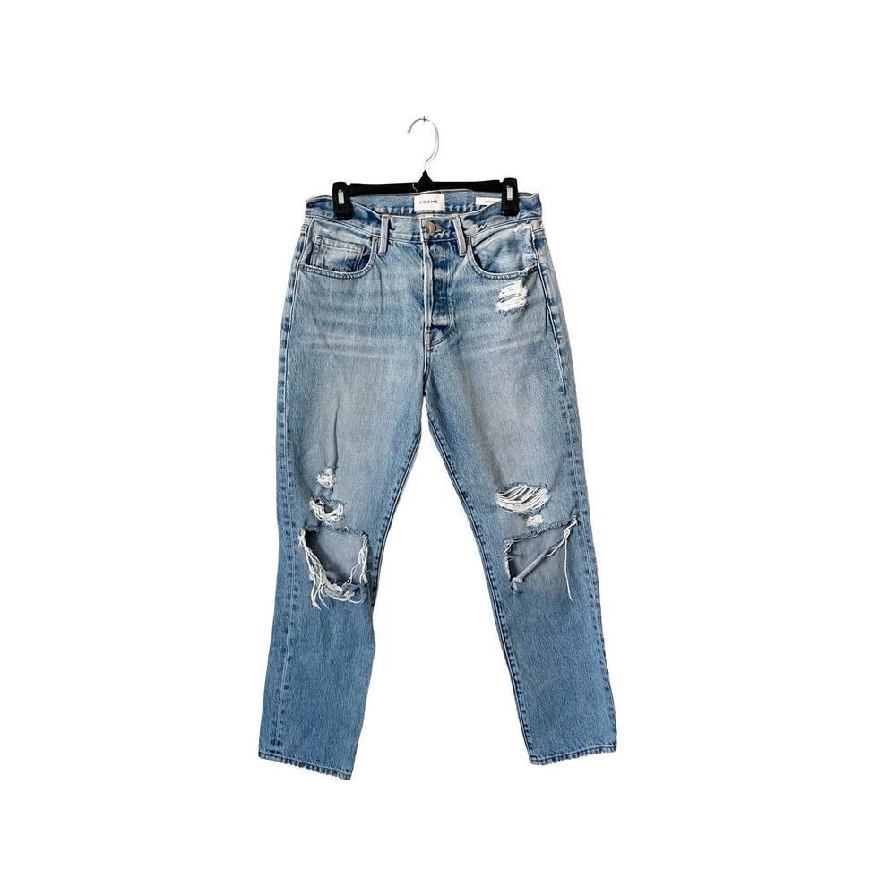 Frame Le Original Distressed Button Fly Jeans‎